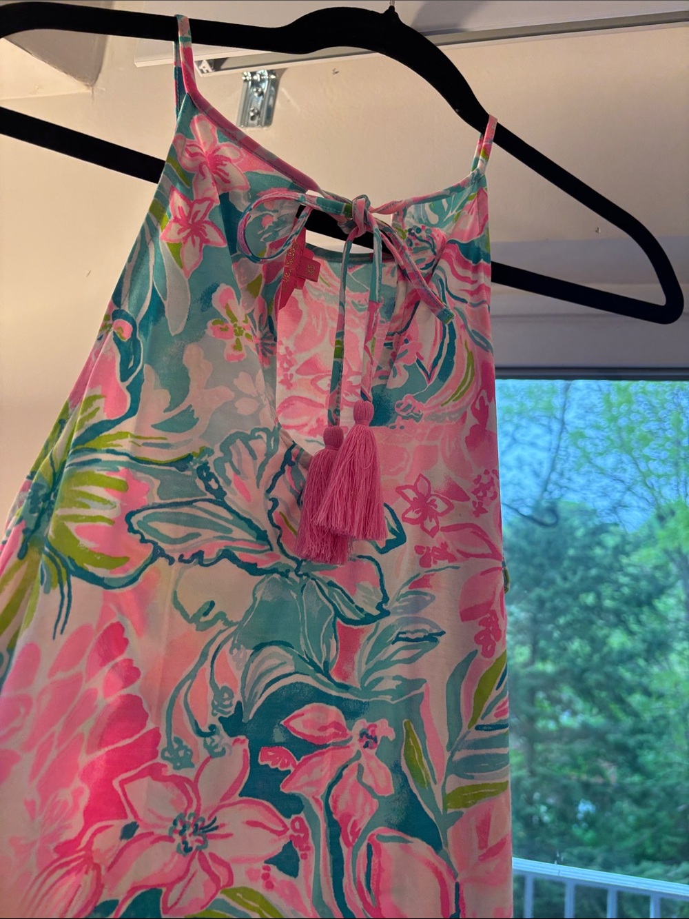 Lilly Pulitzer Pink and Green Strapless Floral summertime 👗 dress - Picture 5 of 8